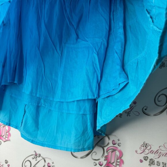 Peppermint bay skirt blue sequins floral embroidery ruffle, frilly bohemian - Picture 7 of 10